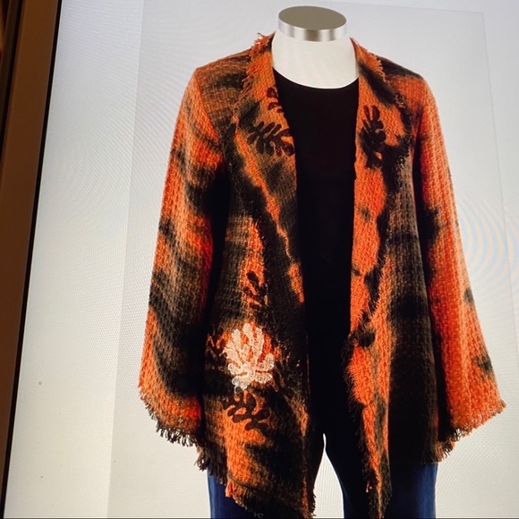 Dilemma Tops - Dilemma Fringed Open Front Jacket